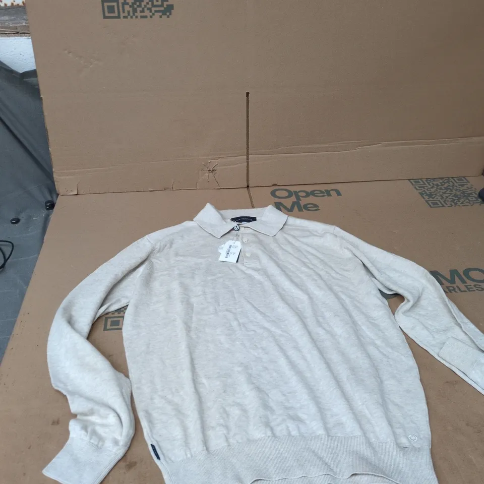 MR MARVIS AMSTERDAM MEN’S KNIT POLO SWEATER – SIZE M – HANDMADE IN PORTUGAL