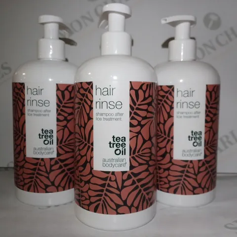 LOT OF 3 X 500ML AUSTRALIAN BODYCARE HAIR RINSE SHAMPOO