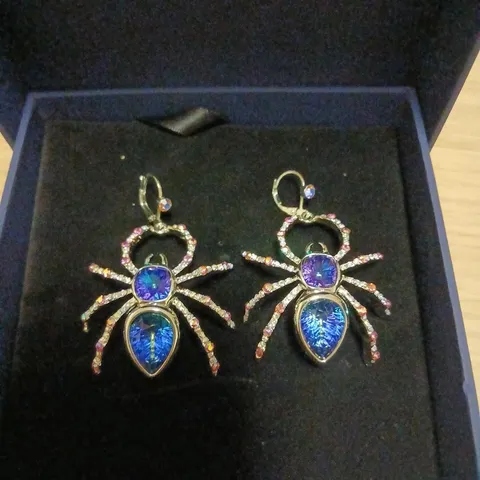 BUTLER & WILSON SPINNING SPIDER EARRINGS 