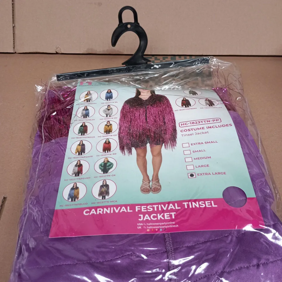 BOX OF APPROXIMATELY 15 ASSORTED ITEMS INCLUDING TINSEL JACKET, FLORAL MAGNOLIA WAX MELT SET AND PREMIUM PLEAT