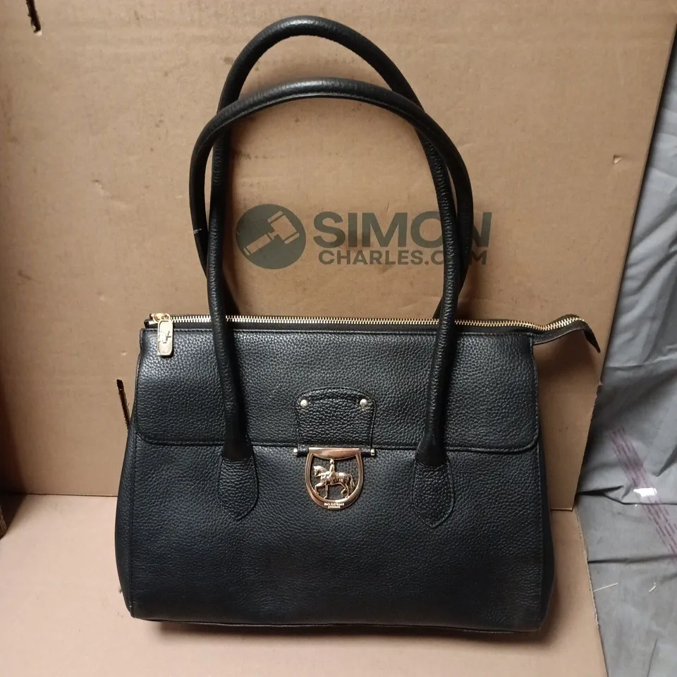 PAUL COSTELLOE DRESSAGE LEATHER GYMKHANA STIRRUP TOTE - BLACK