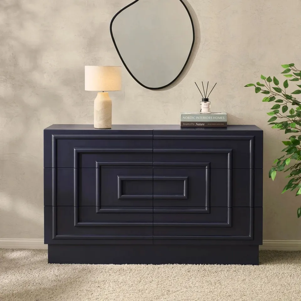 BOXED DUSK HARLOW 6 DRAWER CHEST - MIDNIGHT (1 BOX)