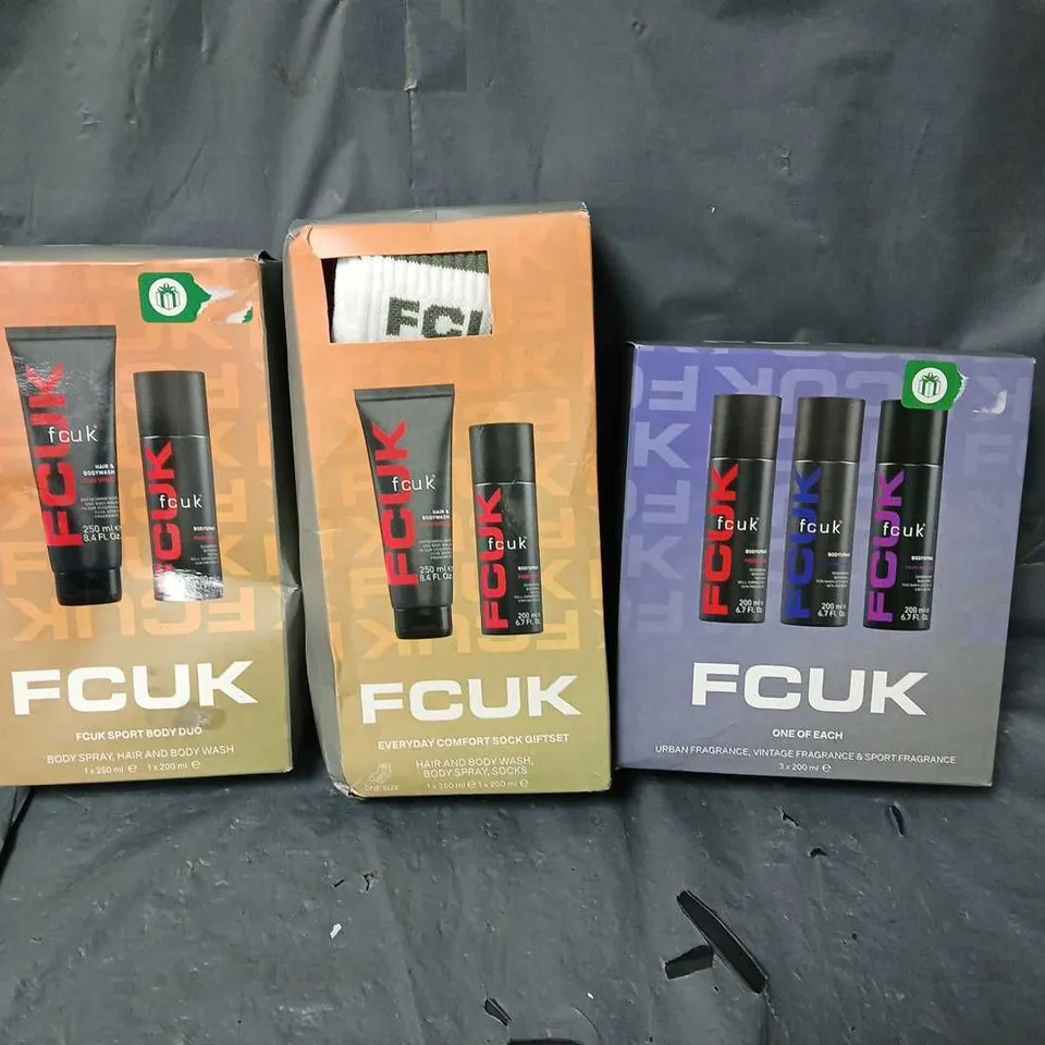 LOT OF 3 FCUK MENS GIFT SETS 