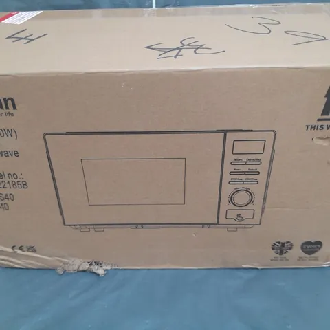 BOXED SWAN 20L 700W DIGITAL MICROWAVE IN BLACK - COLLECTION ONLY