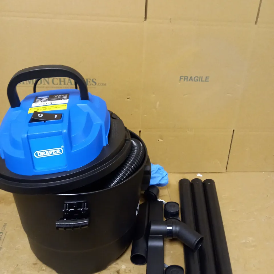 DRAPER 90107 230V 1250W 15L WET AND DRY VACUUM CLEANER