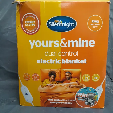 SILENTNIGHT YOURS & MINE DUAL CONTROLLER ELECTRIC BLANKET