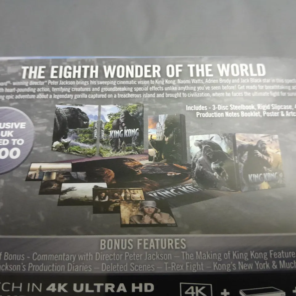 SEALED KING KONG COLLECTORS EDITION 4K ULTRA HD 