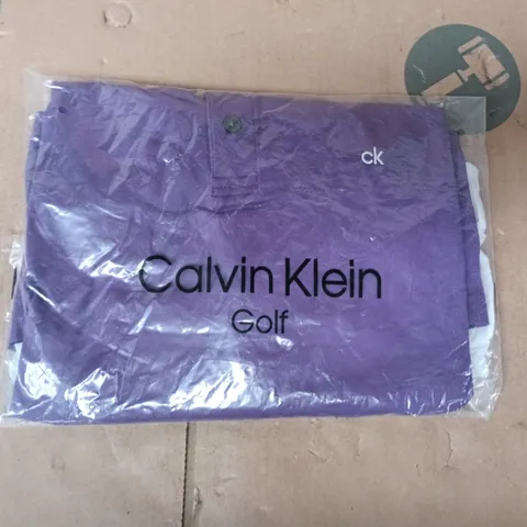 BAGGED CALVIN KLEIN GOLF POLO TOP IN PURPLE SIZE XXL