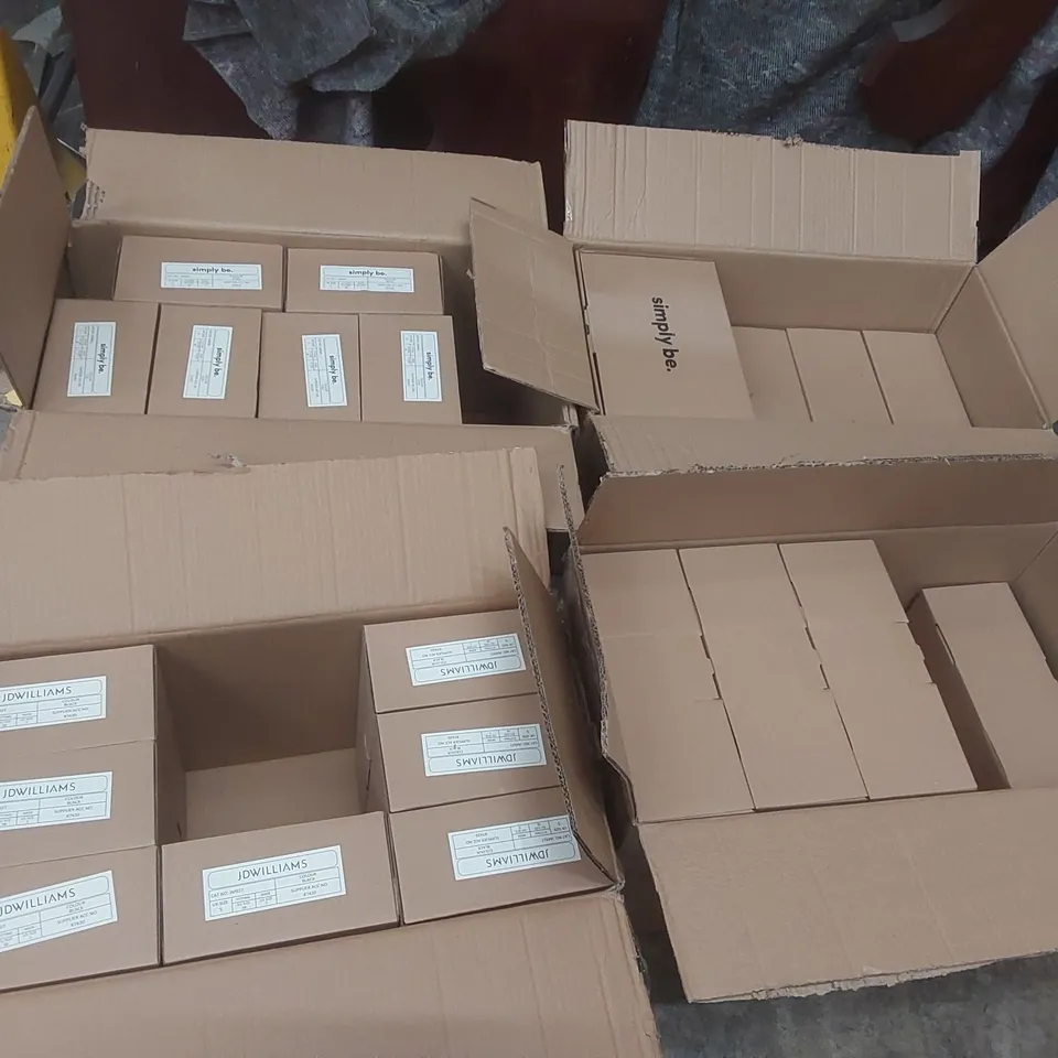 PALLET CONTAINING APPROXIMATELY 165x ASSORTED BRAND NEW DESIGNER SHOES INCLUDING: SIMPLY BE SANDALS, JD WILLIAMS SHOES ECT