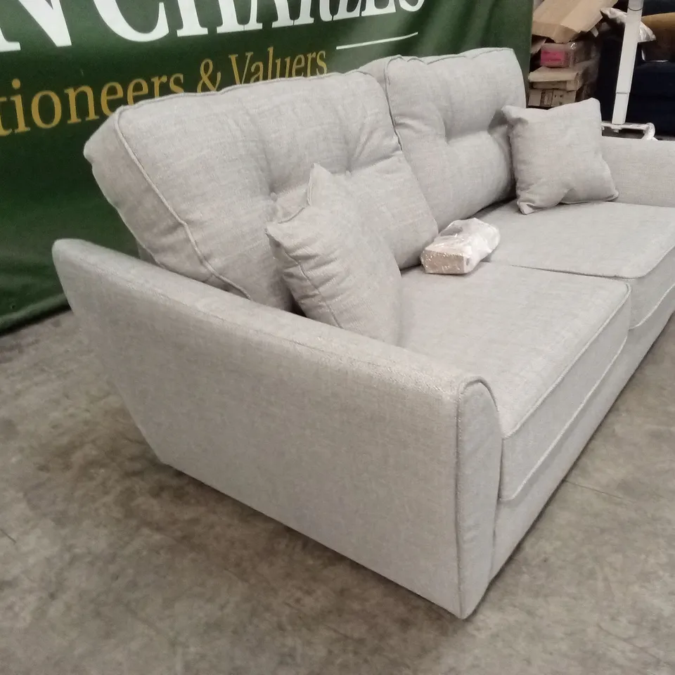 HALSTOW 2 SEATER FABRIC SOFA - SILVER RRP £729