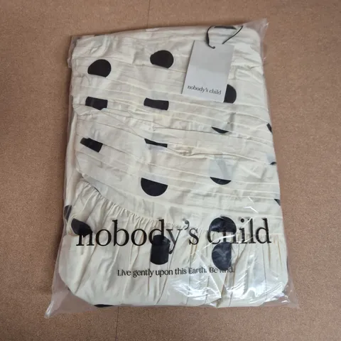 BAGGED NOBODYS CHILD FELICITY MIDI DRESS LARGE SPOT IN SOFTS WHITE - UK 8