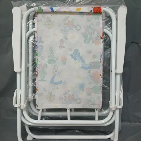 PAIR OF ALICE IN WONDERLAND FOLDING CHAIRS - COLLECTION ONLY