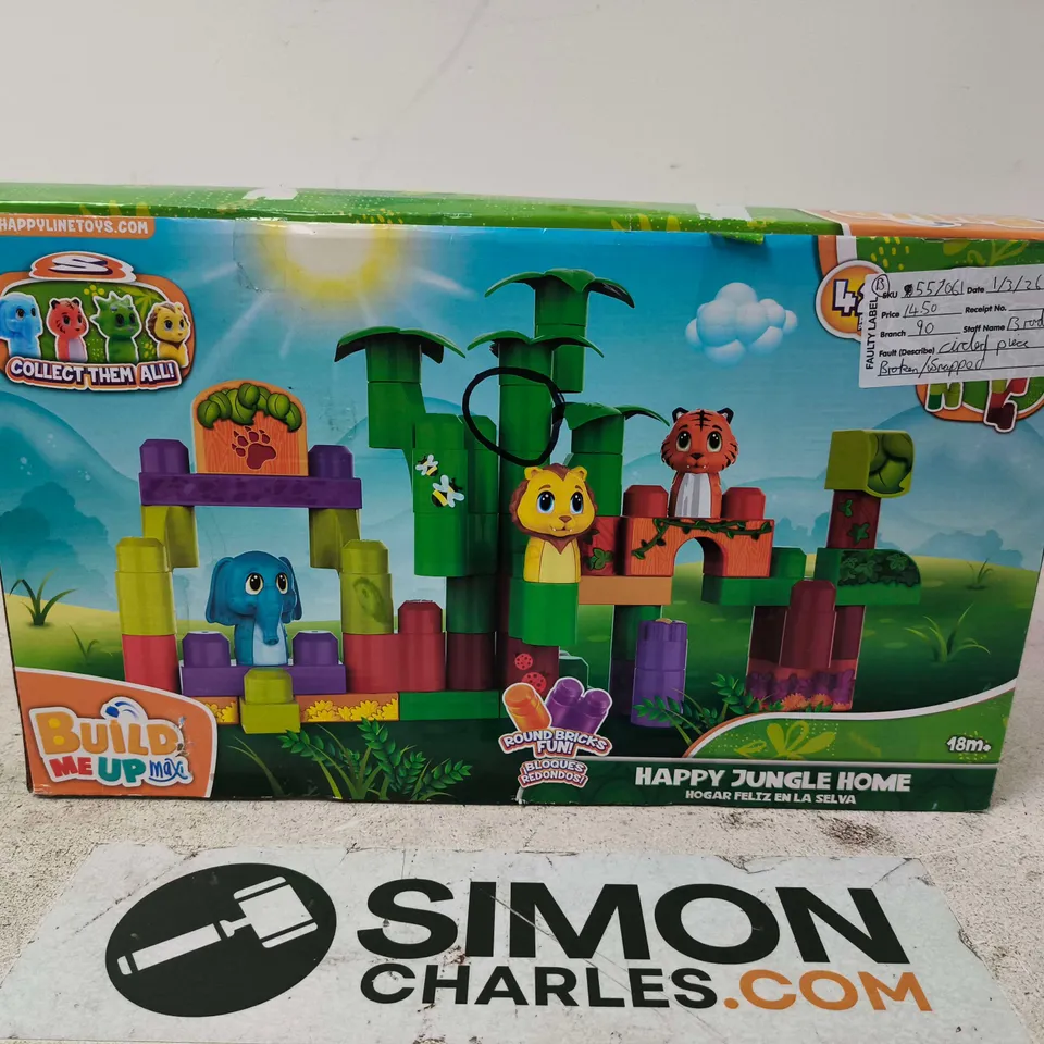 HAPPY JUNGLE HOME BUILD ME UP MAX BUILDING BRICKS SET – BOXED, 18M+