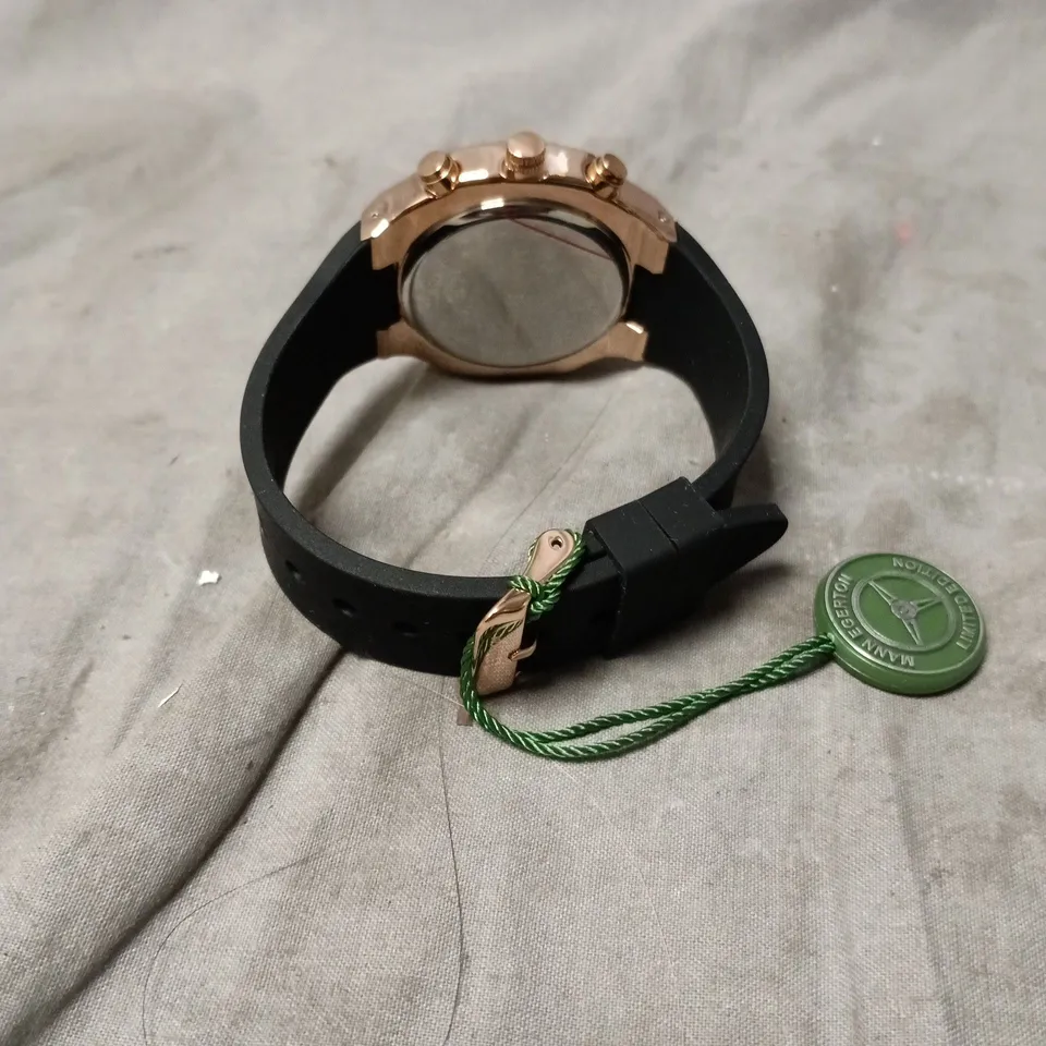 MANN EGERTON ASTRO ROSE BLUE WATCH 