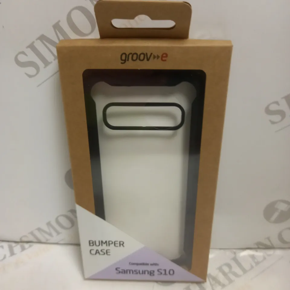 BOX OF 100 BRAND NEW GROOV-E SAMSUNG S10 BUMPER PHONE CASES IN BLACK 