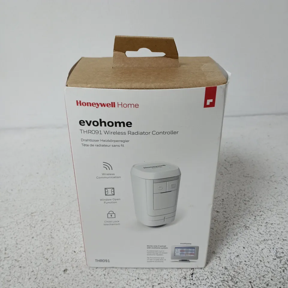 HONEYWELL HOME EVOHOME THR091 WIRELESS RADIATOR CONTROLLER – BOXED