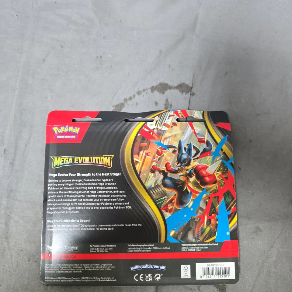 POKEMON MEGA EVOLUTION TRADING CARD GAME BOOSTER SET — PSYDUCK CARD, THREE BOOSTER PACKS, SEALED