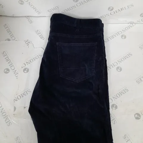 SPOKE NAVY BLUE CORD TROUSERS SIZE 38