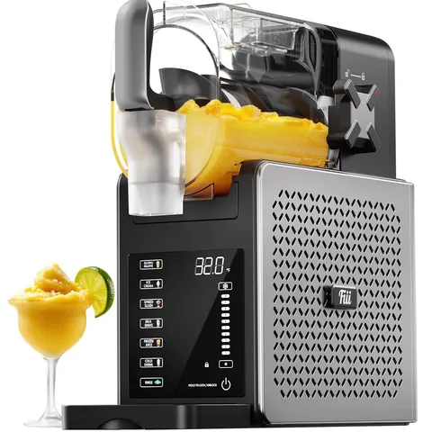 BOXED FIII SLUSHIE MACHINE, NO ICE NEEDED SLUSHY MACHINE FOR HOME, 6 PRESET PROGRAMS, SELF-CLEANING