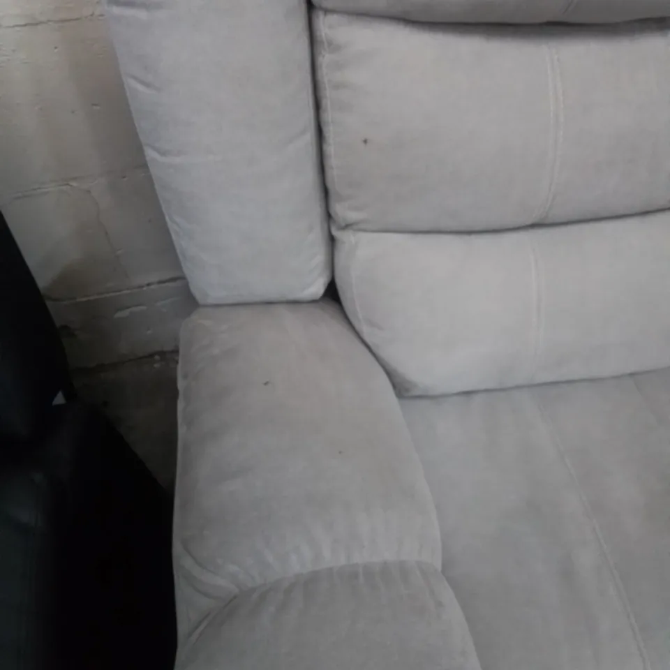 DESIGNER 3-SEATER RECLINER SOFA IN GREY FABRIC 