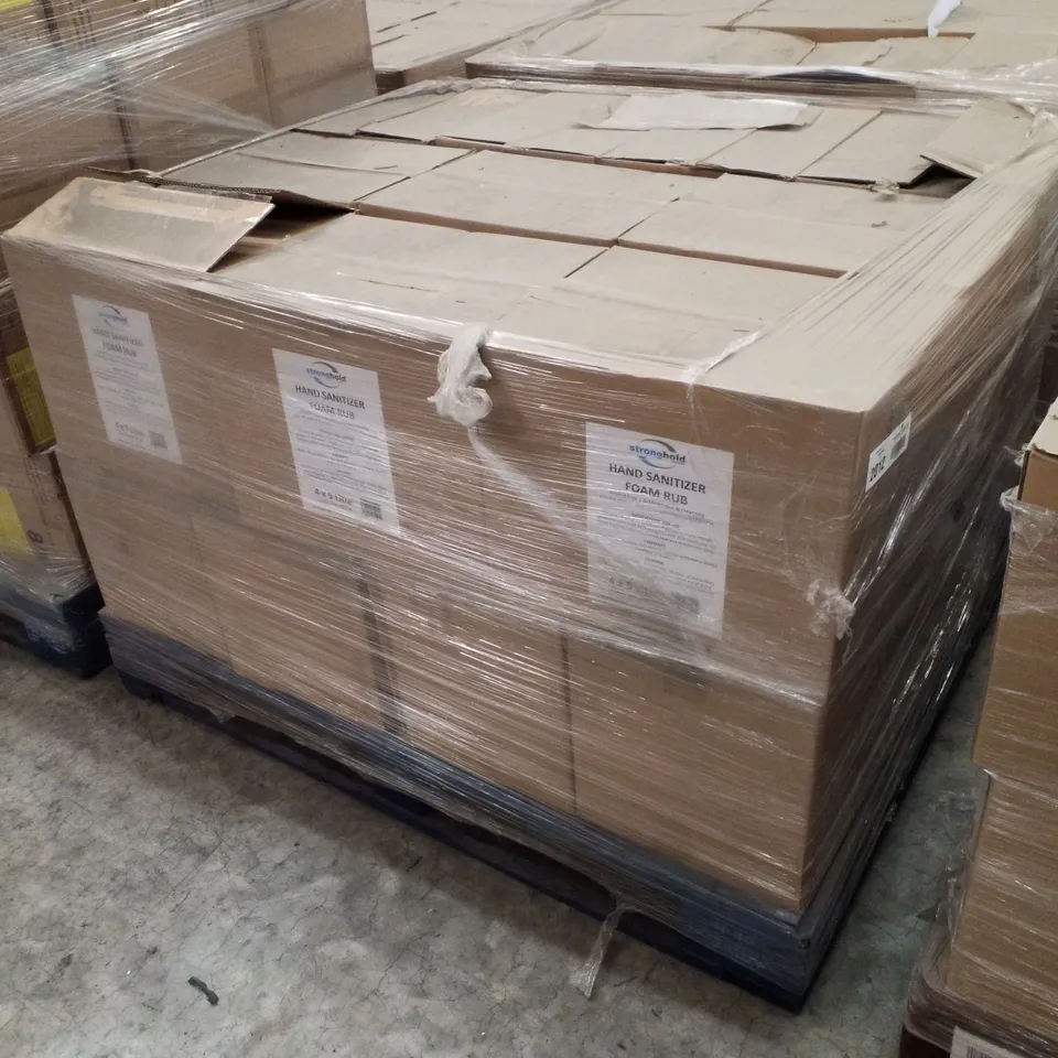 PALLET CONTAINING APPROXIMATELY 80 BOTTLES OF STRONGHOLD ALCOHOL HAND SANITISER 5LTR