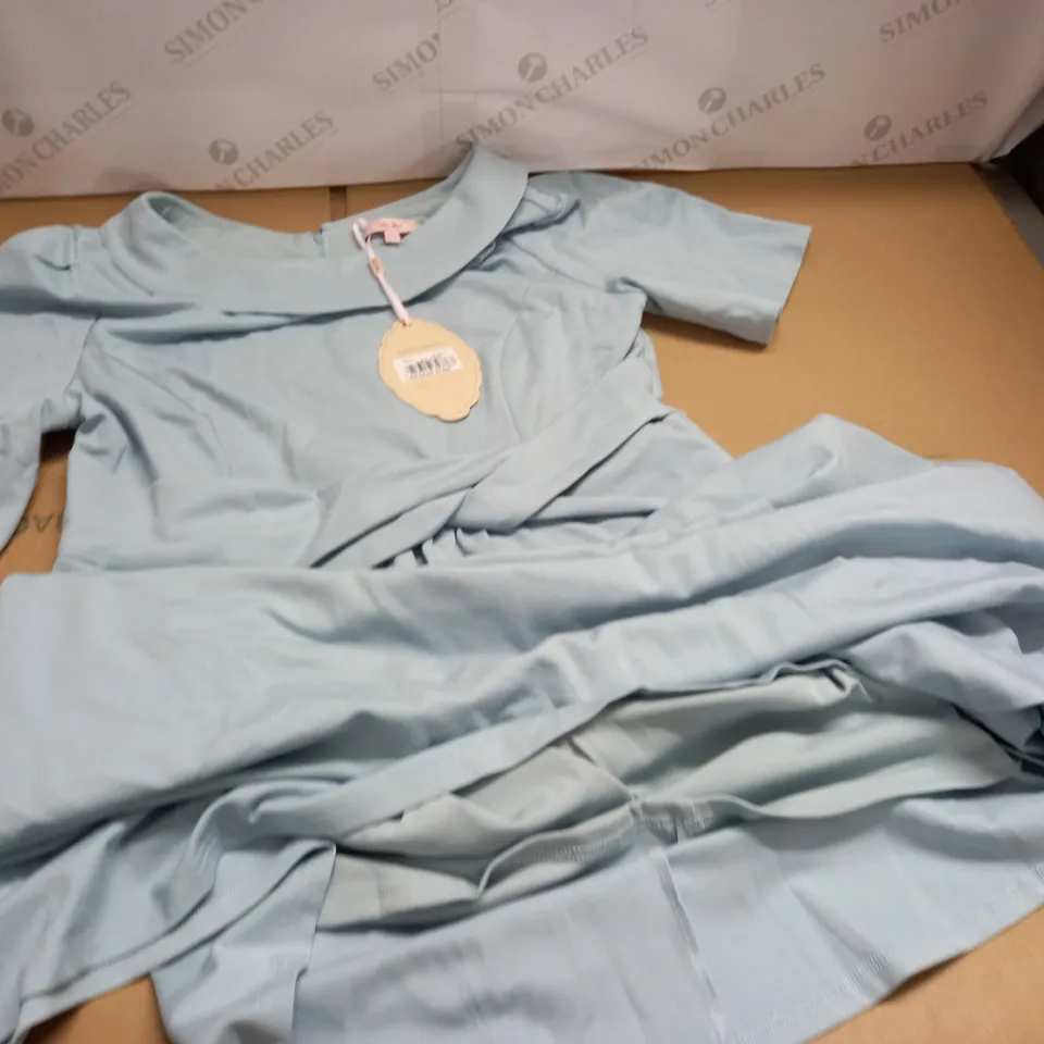 JOLIE MOI FOLD NECK 50'S DRESS - 18