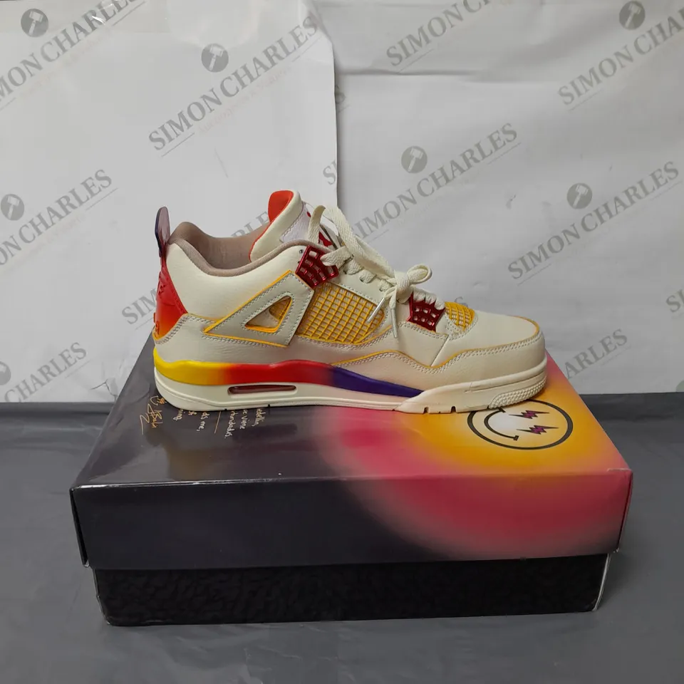 NIKE AIR MENS TRAINERS WHITE, BLUE AND RED SIZE 11