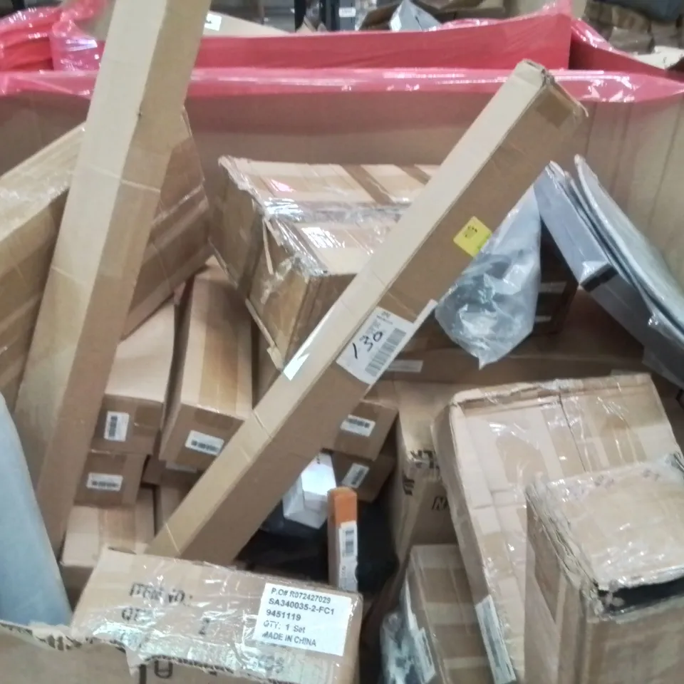 PALLET OF ASSORTED HOUSEHOLD GOODS AND PRODUCTS TO INCLUDE;POP UP BEACH TENT,LED CEILING LAMP,SUSPENSION COIL SPRING