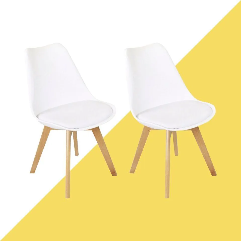 NURI UPHOLSTERED DINING CHAIR - WHITE