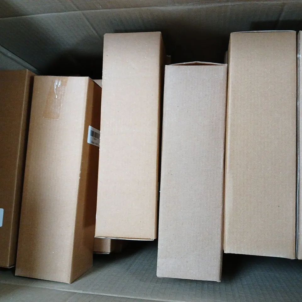 APPROXIMATELY 36 BOXED DECORATIVE TREES (SIZE 23X5X1 CM) - GREEN & BROWN