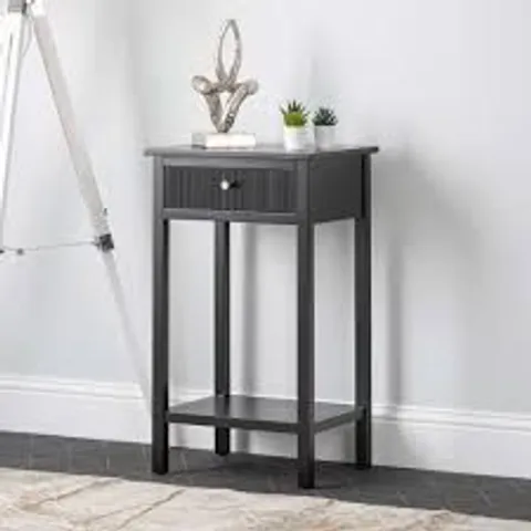 BRAND NEW BOXED HOMESDIRECT365 LINDON BLACK WOOD END TABLE