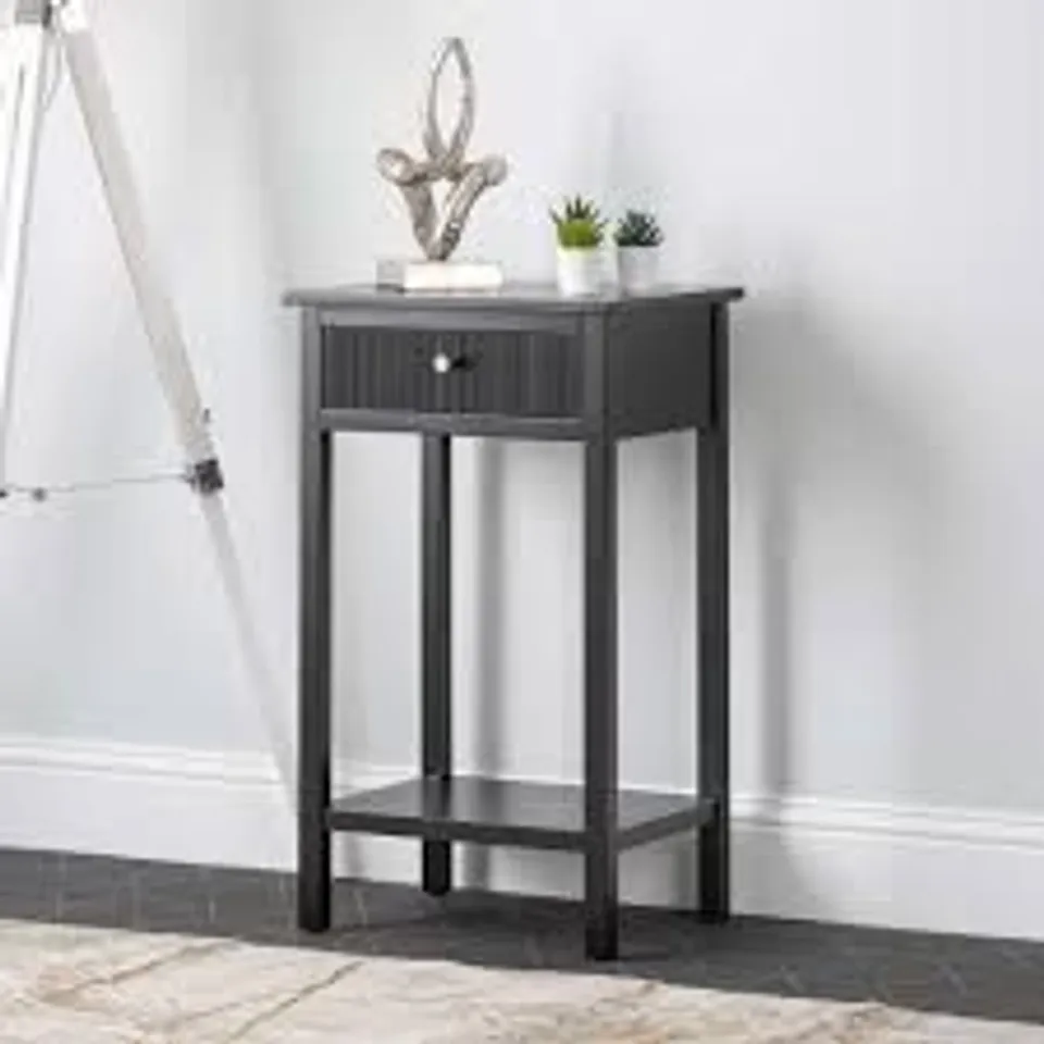 BRAND NEW BOXED HOMESDIRECT365 LINDON BLACK WOOD END TABLE