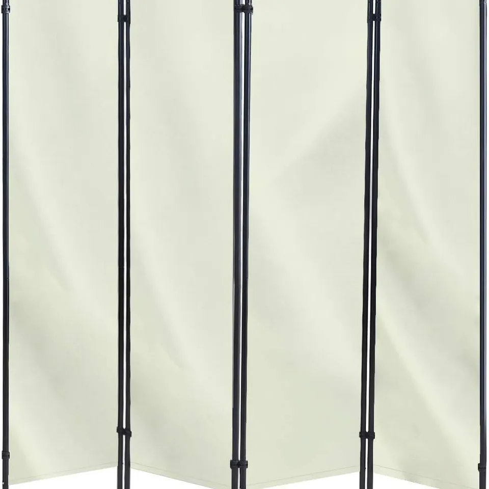 BOXED CLIPOP 4-PANEL ROOM PROTECTIVE SCREENS, FOLDING PANEL DIVIDER SCREEN MOVABLE PROTECTIVE SEPARATOR PARTITION WALL FURNITURE FOR LIVING ROOM BEDROOM AND OFFICE (BEIGE)