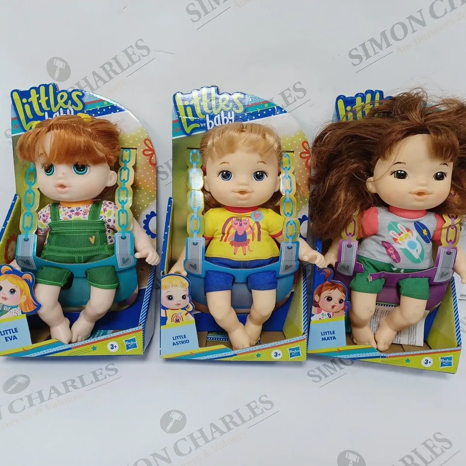 3 X BABY ALIVE LITTLE SQUAD DOLL TO INCLUDE LITTLE EVA, LITTLE ASTRID, AND LITTLE MAYA 