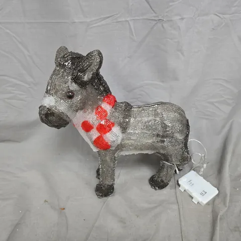 BOXED THREE KINGS INLIT ICE NATIVITY DONKEY