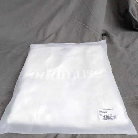 ODDMUSE LONDON THE ULTIMATE MUSE HALTER MIDI DRESS WHITE MEDIUM