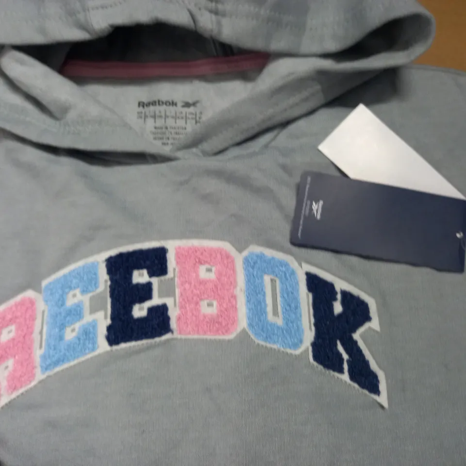 REEBOK CHENILLE HOODIE IN GREY - UK 14-15 YRS