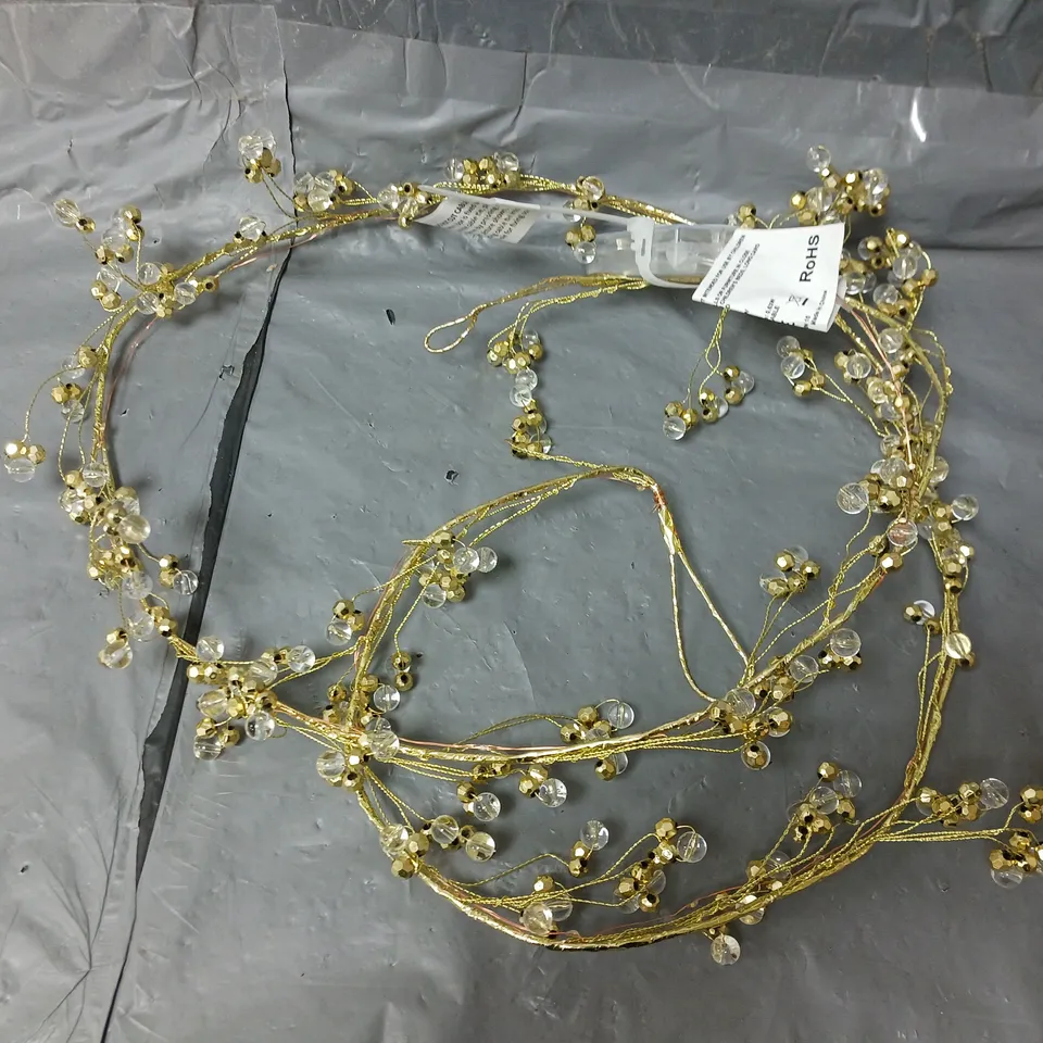 PRE-LIT BATTERY OPERATED BEADED GARLAND RRP £13