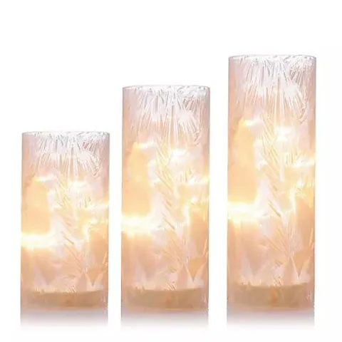 HOME REFLECTIONS SET OF 3 PRE-LIT CYLINDERS