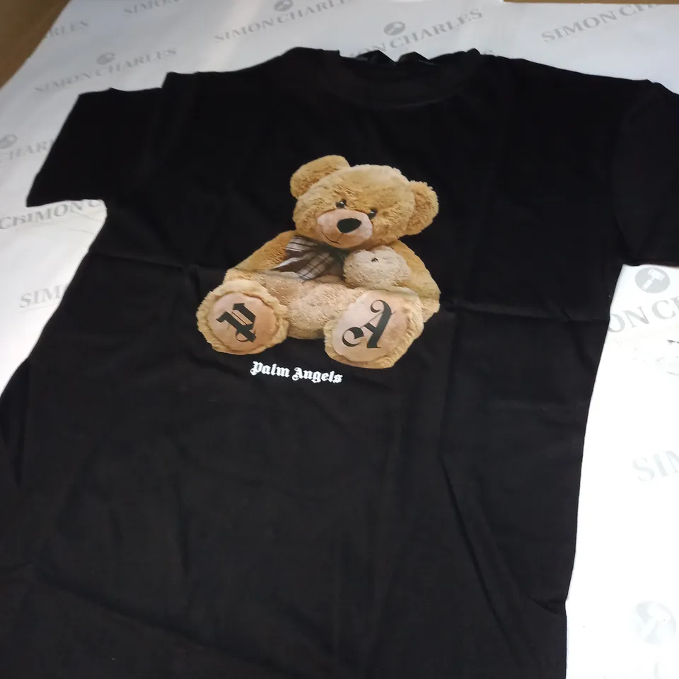 PALM ANGELS TEDDY BEAR T-SHIRT IN BLACK SIZE S