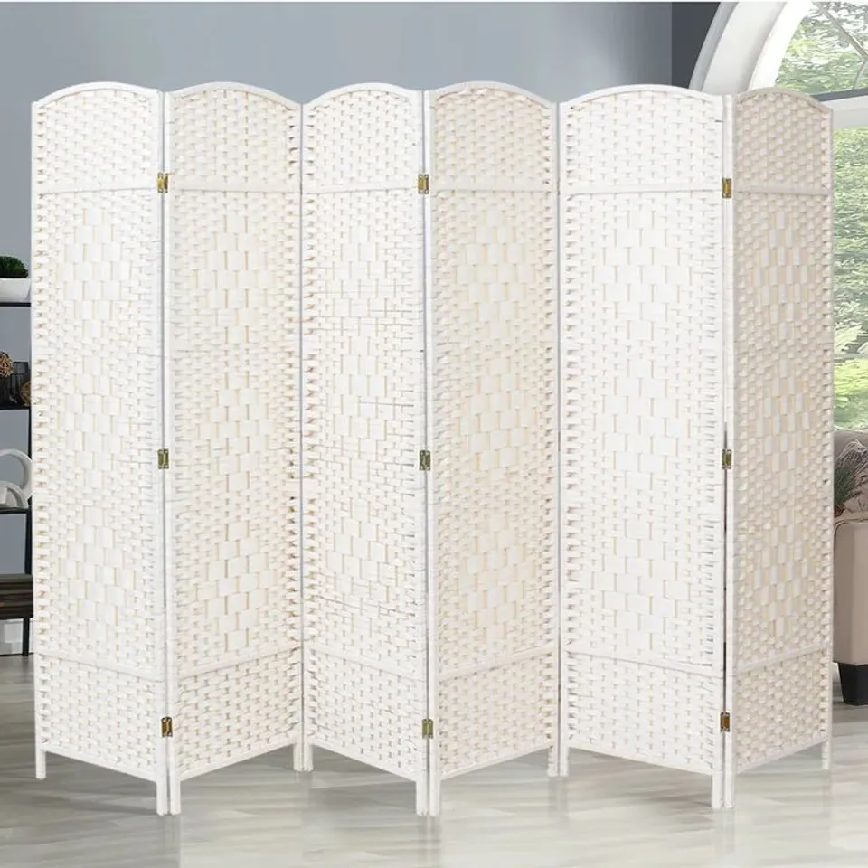 BOXED PRESTON BAMBOO/RATTAN FOLDING ROOM DIVIDER (1 BOX)