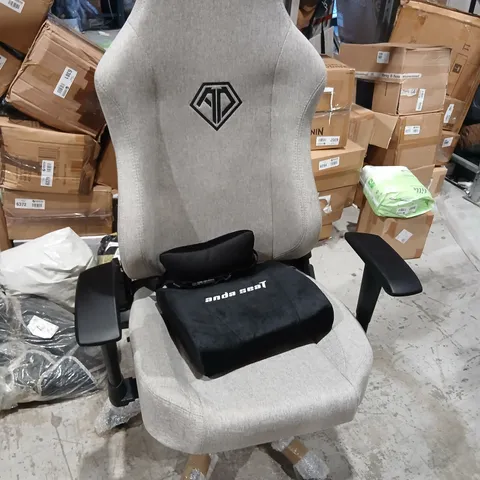 ANDASEAT PHANTOM 3 PREMIUM GAMING CHAIR - GREY - COLLECTION ONLY