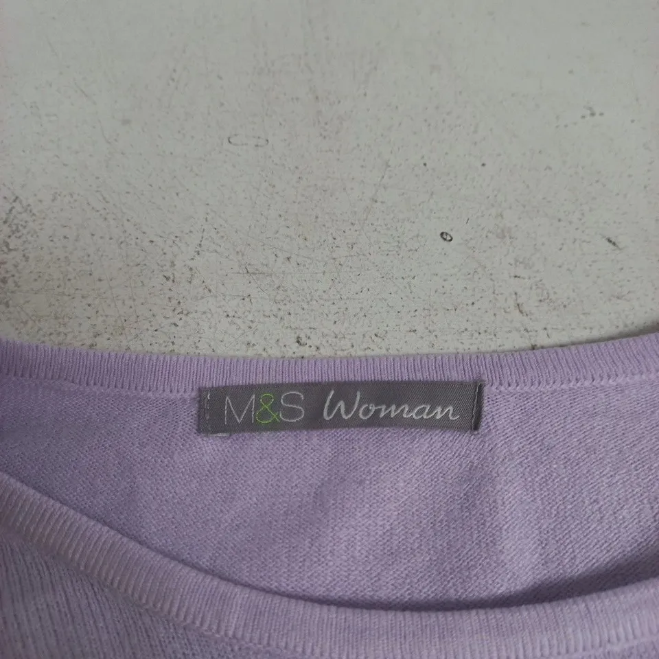 M&S WOMAN LILAC KNIT TOP – UK 18