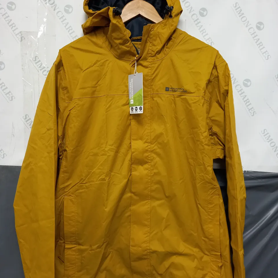MOUNTAIN WAREHOUSE TORRENT WATERPROOF JACKET IN MUSTARD - LARGE