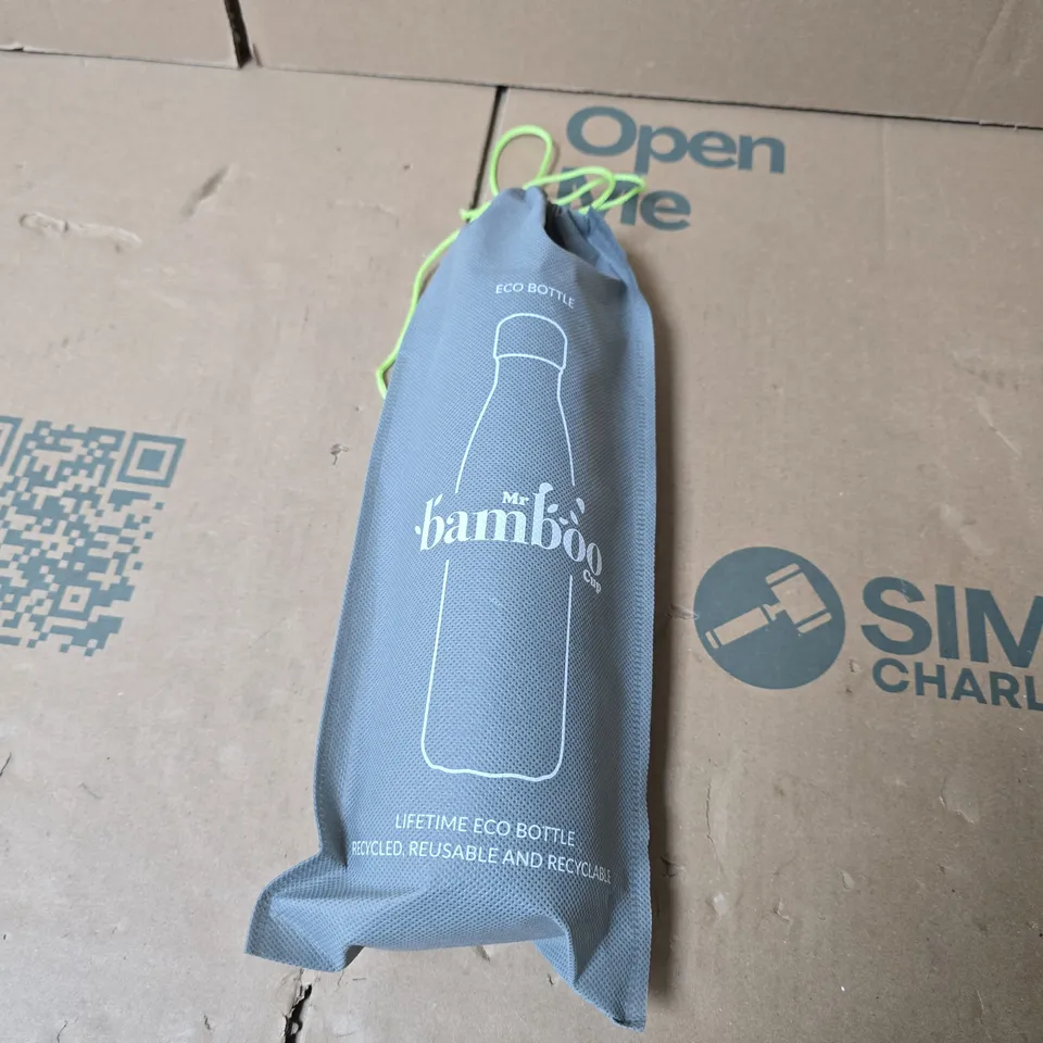 MR BAMBOO LIFETIME ECO BOTTLE WITH SLEEVE STAINLESS STEEL WATER BOTTLE