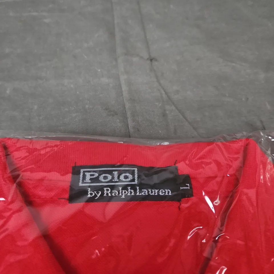 RALPH LAUREN POLO SHIRT – RED, SIZE L