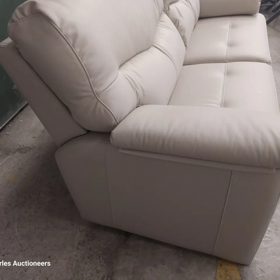 QUALITY BRITISH DESIGNER G PLAN STRATFORD THREE SEATER SOFA CAMBRIDGE CLOUD LEATHER 