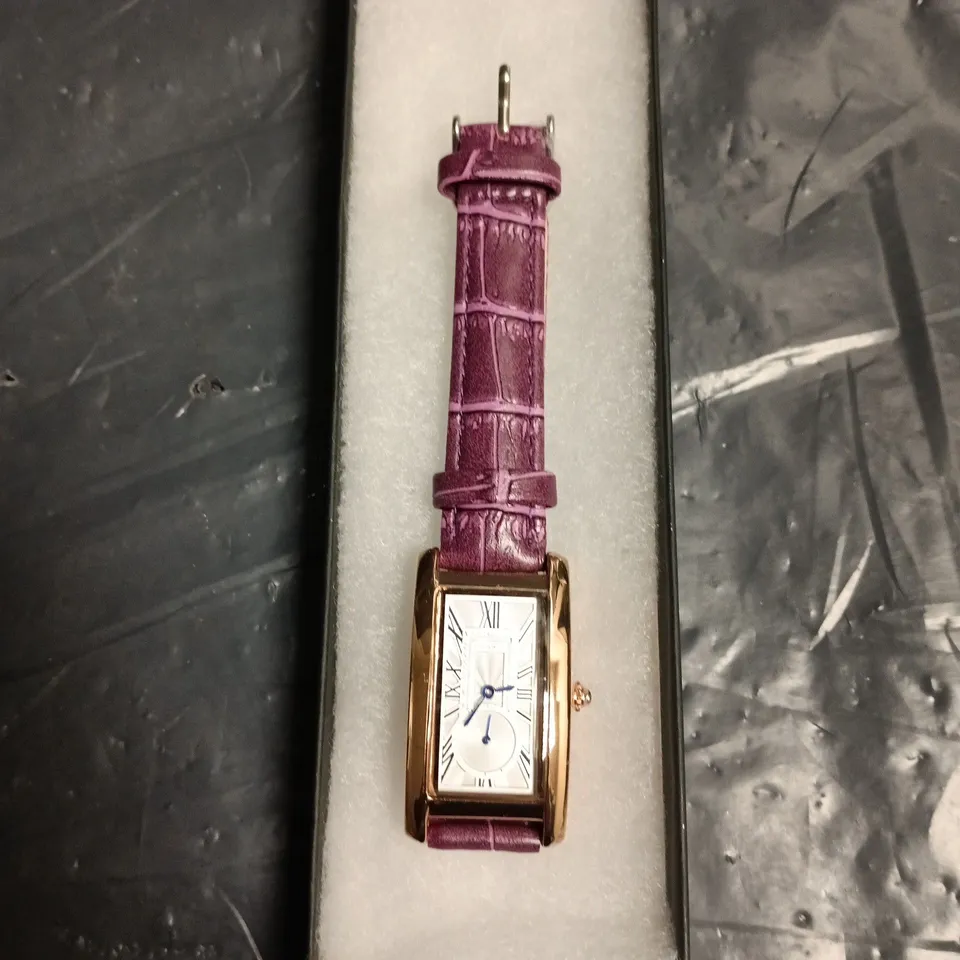 LADIES STOCKWELL WATCH – TEXTURED DIAL WITH SUB DIAL SECONDS HAND – LEATHER STRAP