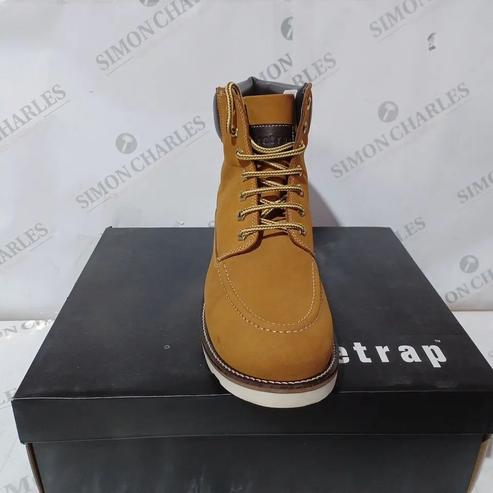 BOXED PAIR OF FIRETRAP BEDWORTH BOOTS IN TAN UK SIZE 8