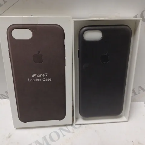BOXED OFFICIAL APPLE IPHONE 7 LEATHER CASE - STORM GREY